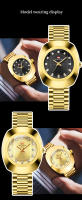 Reloj De Lujo Para Hombre Marca Top Moda Dorado 40mm Dial Con Diamantes 3Bar Impermeable Acero Inoxidable Reloj De Cuarzo Para Hombre - details 7
