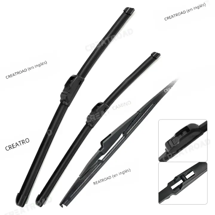 Kit De Limpiaparabrisas Delantero Y Trasero Para Chevrolet Spark M300 2009-2015 Hojas De Limpieza De Ventanas Delanteras Y Traseras 21+16+12 Pulgadas - 1
