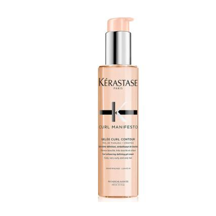 Kérastase Curl Manifesto Gelée Curl Contour 150 ml - Crema capilar multiprotectora con doble acción: nutrición y control del encrespamiento - Amplia visiblemente la forma natural del rizo y aumenta el volumen sin efecto crujiente
