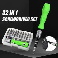 Juego De Destornilladores Magnéticos 32 En 1 Precisión Para Reparación De Teléfonos Móviles Y Portátiles Herramienta Antideslizante De Acero Aluminio - details 0