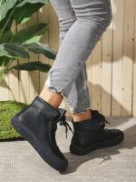 SP Nuevas Botas individuales de otoño Y invierno para Mujer, hecho a mano, estilo retro, casual, de Suela Gruesa, comodas, Con Cordones y Suela suave. - details 29