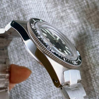 Reloj De Pulsera Automático Tandorio 41mm 62MAS Con Dial Negro Y Gris Banda De Goma Acero Inoxidable 300M Resistente Al Agua Bisagra De Cristal De Zafiro Bisagra De Zafiro Verde Lume - details 1