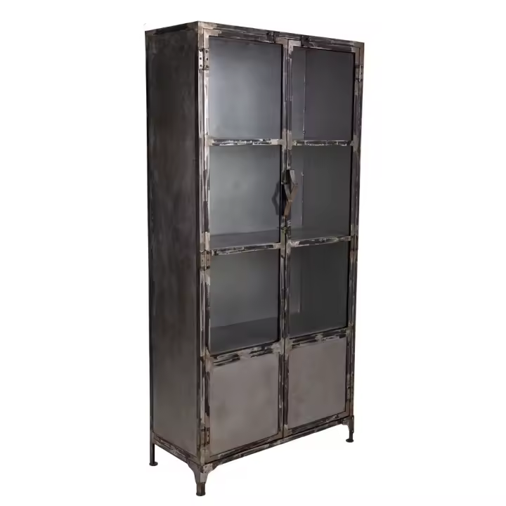 Vitrina de metal negra 90x40x190 - 1