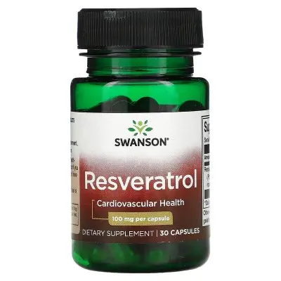 Resveratrol, (Polygonum cuspidatum) 100 mg, 30 cápsulas de Swanson - 1