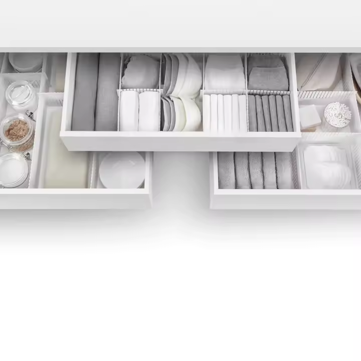 Rayen - Organizador de Cajones Ajustable 49,5 x 10 cm, Infinitas combinaciones para mantener los cajones siempre ordenados, Multiufuncional - 1
