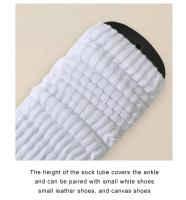 3 Pares De Calcetines De Pileta Para Mujer Calcetines De Color Sólido Blanco Comodidad Transpirabilidad Medio Longitud Moda Versátil - details 4