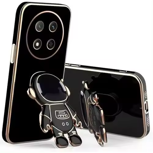Funda para Honor Magic 7 Lite con soporte oculto de astronauta, compatible con Honor Magic 7 Lite, funda de silicona para hombres, mujeres y niñas (verde) - 1