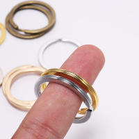 Llaveros De Anillo Redondo Dorado 10Pcs/Lot Tamaños 25 28 30mm Plated Para Fabricación De Joyas Clavija Encadenamiento Metal Aleación De Zinc - details 13
