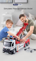 Coche De Obstrucción De Escala Grande 1:18 Doble Ranura Con Sonido Y Luz Vehículo De Ingeniería Juguete Para Niños Metal Duradero Y Fuerte Color Azul Rojo - details 7