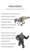 Modelo Realista De Dinosaurio Tyrannosaurus Rex Vs Gorila Juguete Educativo Para Niños Regalo De Cumpleaños Colección De Animales Prehistóricos - details 1