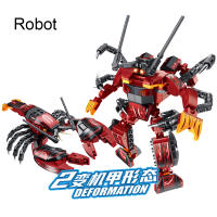 Bloques De Construcción De Animales Marinos DIY Juguete Creativo De Ensamblaje Para Niños Y Adultos Cangrejo Tiburón Langosta Robot Regalo - details 6