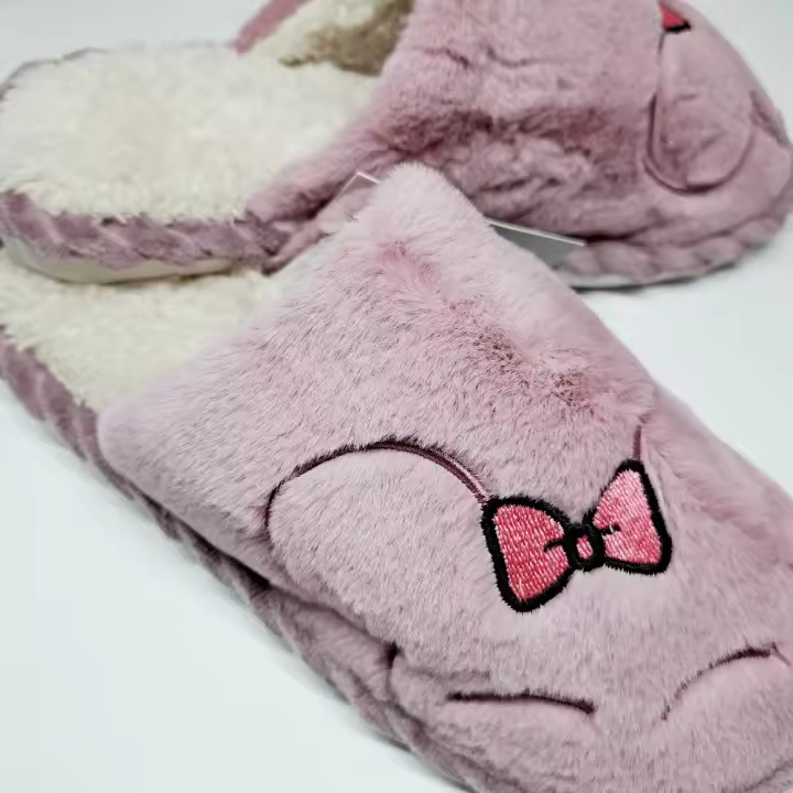 ZAPATILLAS DE CASA PARA INVIERNO CON PELO,ZAPATILLAS DE MUJER,Zapatillas de invierno con pelo,4 COLORES,rosa,gris,ANTIDESLIZANTES,CM, FESPU - 1