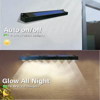 Luz De Valla Solar 4/8LED Impermeable Para Exterior Jardín Camino Terasse Luz Caliente Blanca Instalación Auto-Contenida - details 2