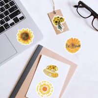 50pcs Pegatinas De PVC Impermeables Para Maleta Y Decoración De Cuaderno Taza Guitarra Clásica Con Diseño De Lenguaje De Girasol Tienda De Moto - details 7