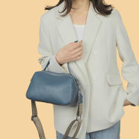 Bolso De Hombro Para Mujer De Cuero Genuino Estilo Casual Con Correa Ancha Y Comodidad Gran Capacidad Color Blanco Negro Caqui Azul - details 14