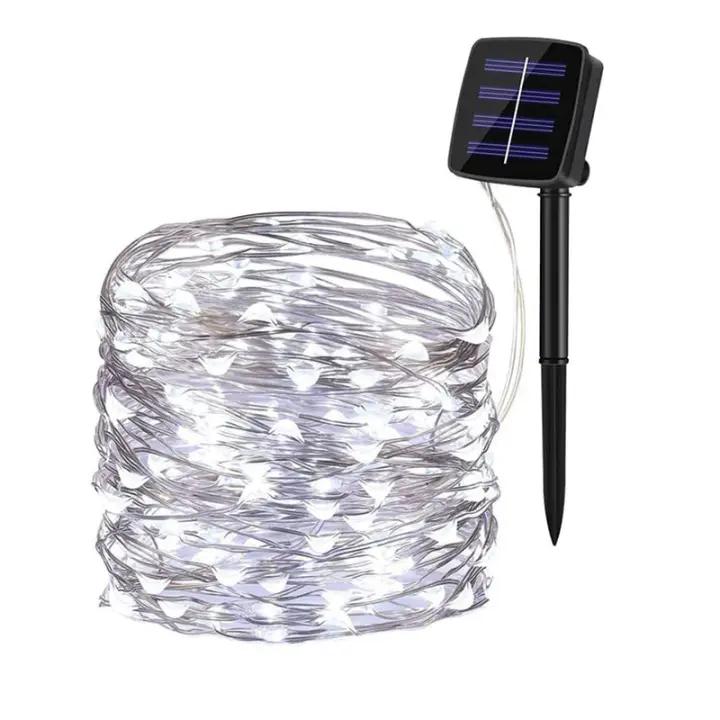 Guirnalda De Luz LED Solar Impermeable Para Exterior Decoración De Navidad Boda Fiesta Jardín Año Nuevo Guirnalda De Hadas - 1