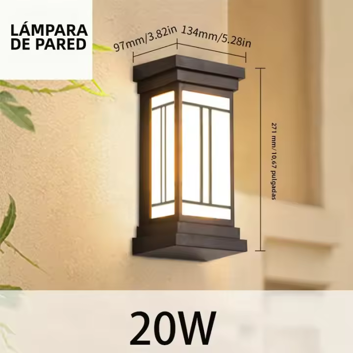 Lámpara De Pared Exterior LED Impermeable IP66 Iluminación Moderna Para Porche Balcones Jardines Luz Exterior Incluye Bombilla Fuente De Alimentación AC Vínculo 85-265V - 1