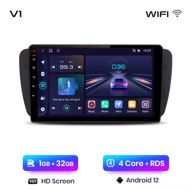 Junsun Android 13 Car Radio Stereo For Seat Ibiza 6j 2009 2010 2011 2013 2010 Car Auto Radio Built-In Wireless Carplay For Apple & Android Auto Automotive Multimedia Touch Screen 2 DIN Car Intelligent Systems Head Unit With GPS Navigation DSP Bluetooth - 1