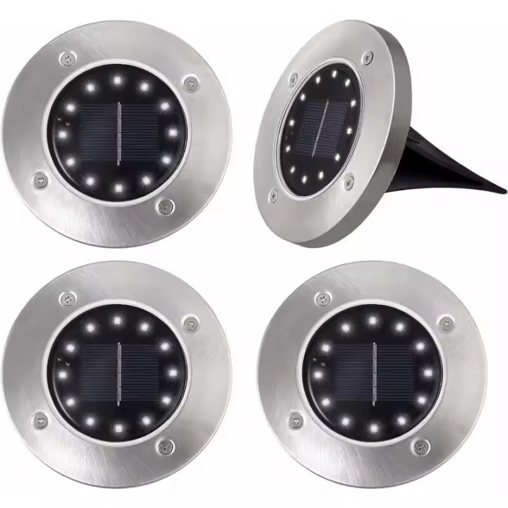 Piezas 12 lámparas Solares à LED, éclairage Extérieur étanche IP65, lámparas Solares, proyectador de Sol, luminaria, lámpara solar enterrée, éclairage de jardin pour Cour, Allée, pelouse, Allée, patio - 1