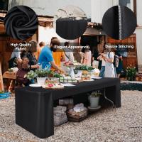 Mantel Rectangular De 6FT Para Mesas Rectangulares En Poliéster Lavable Ideal Para Fiestas De Buffet Y Comidas Navideñas - details 2