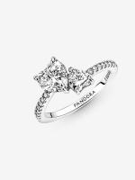 Pandora - Anillo de Doble Corazón brilliant-Plata de Lei - details 4