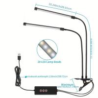 Lámpara De Escritorio Dual Con Timer De 3-6-12 Horas Función De Cuidado De Los Ojos 3 Modos De Iluminación 5 Niveles De Brillo Control Remoto LED Moderna - details 7