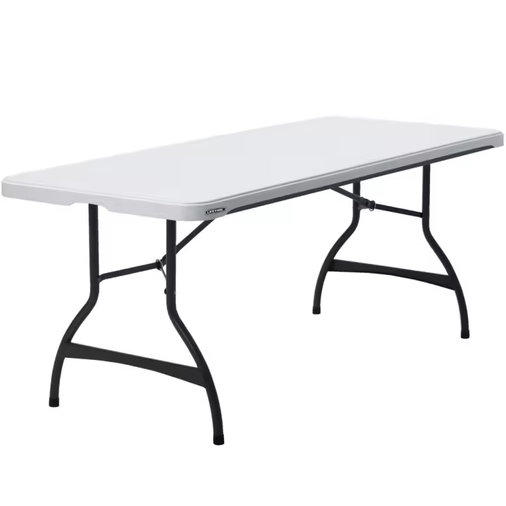 Mesa rectangular plegable blanca Lifetime 182X76X73,5 cm (Color Baby 92118) - 1
