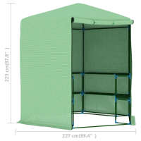 vidaXL Invernadero con estantes acero 227x223 cm - details 6