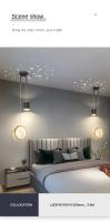 Lámpara Colgante LED Moderna Para Habitación Estilo Estelar Luna Y Estrella Iluminación Pendente Para Dormitorio Decoración De La Cama - details 5