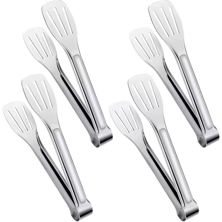 4 pinzas de cocina de Maple inoxydable para servr Alimentaciones, pinzas de cocina de 7 pulgadas, pinzas para bufé, pinzas para Freir pastas, ensaladas, Barbacoa, pasteles, Fiesta en casa - 1