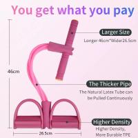 Tensor con pedal elastico para ejercicios fitness banda de resistencia gimnasio - details 3