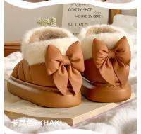 Botas De Tobillo Lindas Y Cálidas Para Mujer Con Lazo De Plush Nueva 2024 Impermeables Con Algodón Y Peluche Para Invierno Estilo Sexy Sin Tacón - details 10