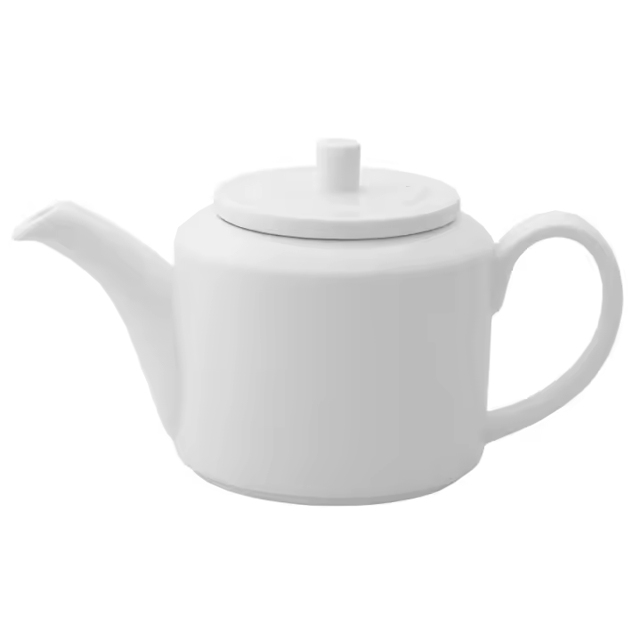 Ariane ARIANE PRIME Tetera Porcelana 40CL Blanco Brillo Reforzado Profesional Alta Calidad Alumina Higiénico - 1