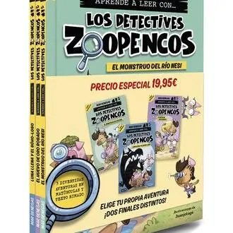 Libro Pack Aprende a leer con... ¡Los Detectives Zoopencos! 1, 2 y 3: En letra. En letra MAYÚSCULA para aprender a leer (libros para niños a partir de 5 años). Editorial DESTINO INFANTIL Año 2025 Autor Benegas, Mar ISBN 9788408300946 - 1