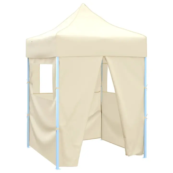 vidaXL Carpa Plegable Profesional 4 Paredes Acero Sombrilla Color Antracita,  Azul,  Crema y mas - 1