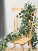 2pcs Vinatera De Eucalipto Artificial Textura Real Planta Verde Falsa Colgante Para Decoración De Bodas Jardín Casa Fiestas Pared - details 4