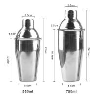 Barra De Fiesta Herramientas 250/350/550/750ml Barware 1PC Boston Martini Cocktail Vino Mezclador Acero Inoxidable Cocktail Shaker - details 6