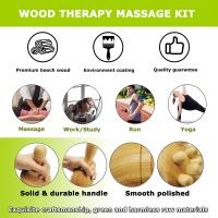 Masajeador De Madera Para Masaje Estático Sueco Con Setas Herramienta De Terapia Para Relajación Muscular Y Drains Límpico Anticelulitis - details 4