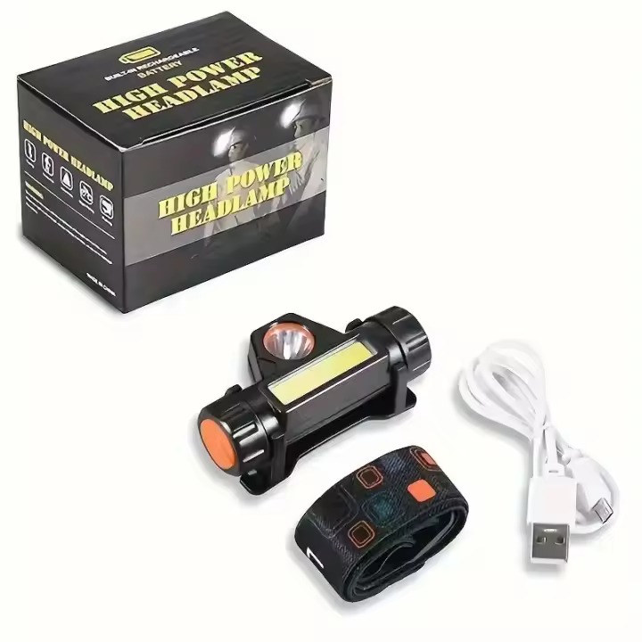 Linterna Frontal LED Mini Potente Recargable USB Impermeable Para Camping Pesca Torcha Frontal Con Luz De Escenario - 1