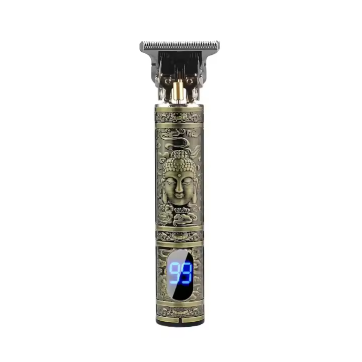 Cortadora Eléctrica T9 Para Hombres Cepillo De Barba Recortadora De Pelo Con Batería Recargable Apto Para Corte Seco Y Húmedo Tiempo De Carga Rápida Máquina De Afeitar Viaje Recortadora De Pelo Para El Hogar - 1