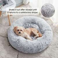Cama para Gatos de Interior, Cama para Perros Pequeños Grandes de 20 pulgadas, Cama para Perros Lavable Redonda, Los Bordes elevados - details 4