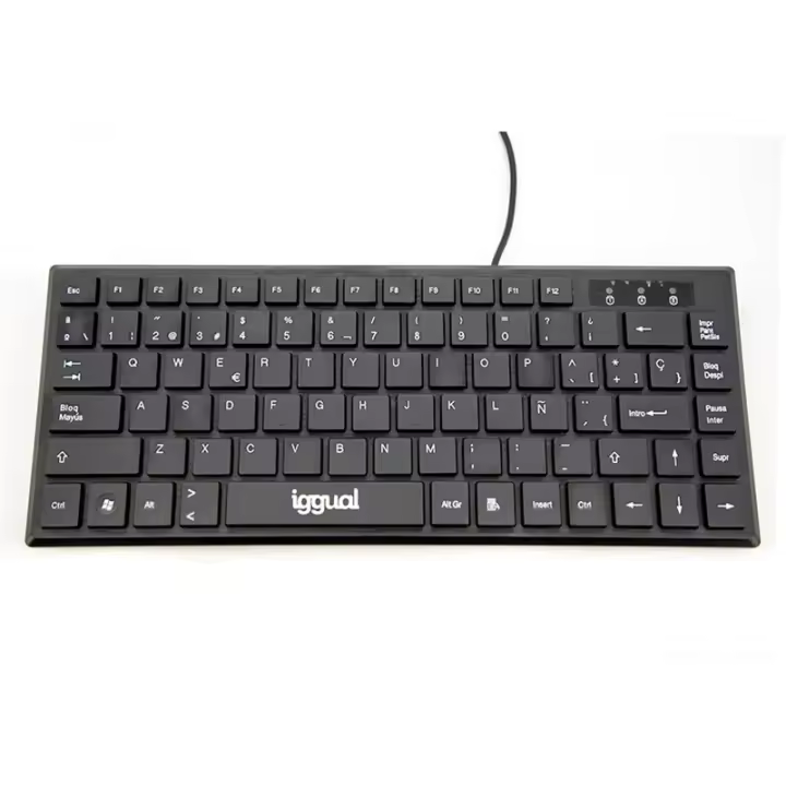iggual - Teclado USB compacto TKL Slim TKL-USB negro IGG317082 - 1