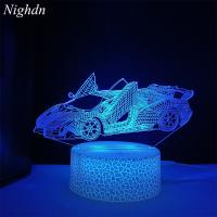 Lámpara De Noche En Forma De Coche Con Ilusión 3D LED Para Niños 16 Colores Con Control Remoto Decoración Para Dormitorio Regalo De Navidad Y Cumpleaños - details 6