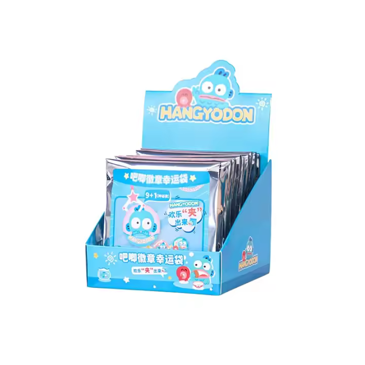 10pcs Sanrio Hangyodon Ugly Fish Badge Blind Box Juguetes Kawaii Decoración Para El Pecho Regalo Para Niños Edad Recomendada 18+ - 1