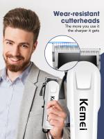 Kemei KM-809A Ajustable Cortadora De Pelo Profesional Para Hombres Con Pantalla LED Cortadora De Cabello Eléctrica Recargable Y Con Cable 3 Cuchillas Incluidas - details 4
