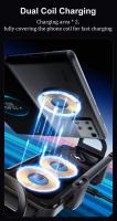Cargador inalámbrico para coche, doble bobina, pantalla plegable, rotación táctil, soporte para teléfono de coche - details 3