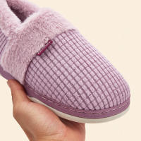 Zapatillas De Casa Para Mujer Invierno Antideslizantes Algodón Cálidas Plush Para Parejas Zapatos Internos Transpirables Talla Verdadera - details 21