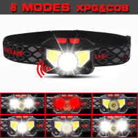 Linterna Frontal LED COB Con Sensor De Movimiento 6 Modos Recargable USB Impermeable Para Camping Caza Ciclismo Pesca - details 3