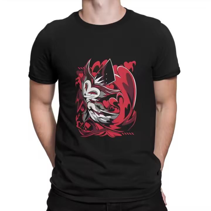 Camiseta H-Helluva Boss Para Hombres Estilo Casual Impresión Gráfica Camiseta Transpirable Ligera Y De Secado Rápido - 1