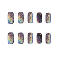 Uñas Postizas De Láser Rojo Y Negro Con Ojo De Gato Longitud Y Aleación De Resina Para Manicura Híbrida Uñas Postizas De 24 Piezas - details 2